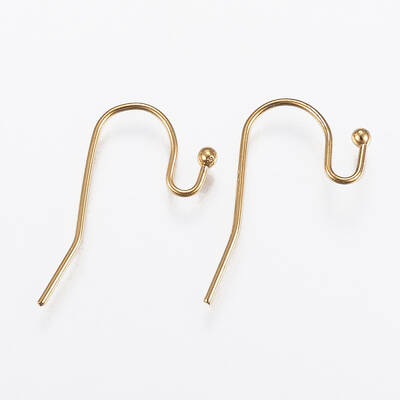 Ion Plating(IP) 304 Stainless Steel Earring Hooks