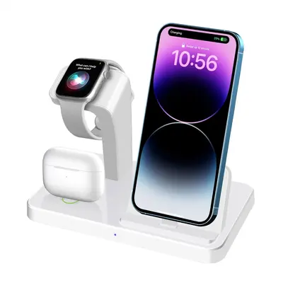 PDKUAI 15W 3 in 1 Charging Dock, Multifunctional Fast Charging Stand, Mobile Phone Charging Station for iPhone 16/15/14/13//1...