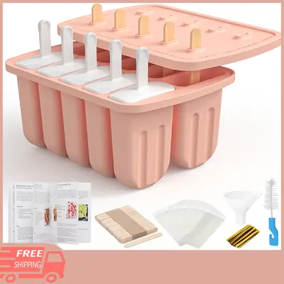 Popsicle Molds, Homemade Ice Cream Popsicle Molds, 10 Cavities