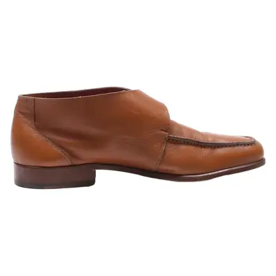 DINO CORVARI Monk Shoes Brown Leather Mens UK 7.5