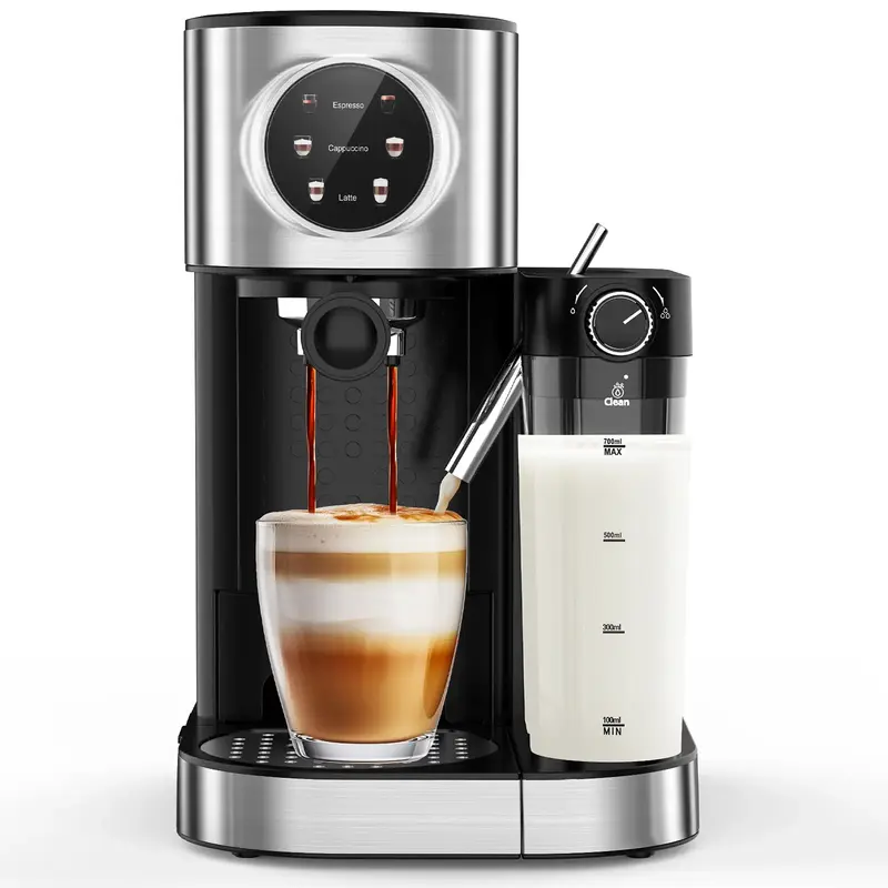 COWSAR Espresso Machine 20Bar, Cappuccino Machine with Automatic Milk Frother, Touch Screen, 3 in 1 Professional Espresso Mak...