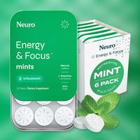 NEW Neuro Energy Caffeine Mints (72 Pieces) - Sugar-Free Nootropic Mints for Energy & Focus with L-theanine, Natural Caffeine...