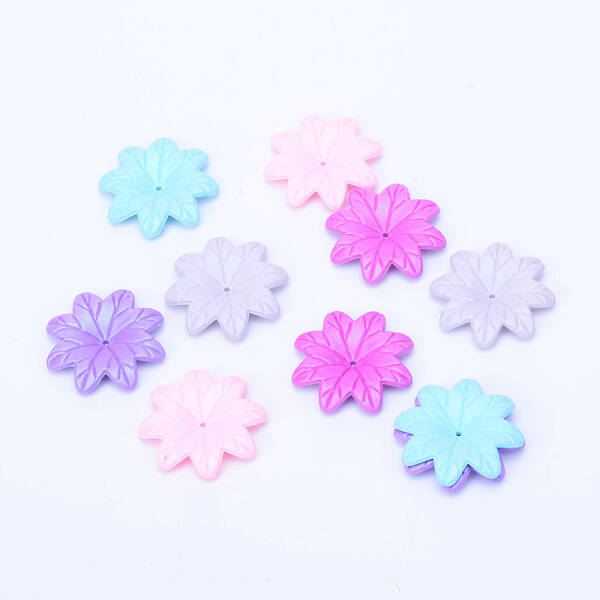 Opaque Acrylic Bead Caps