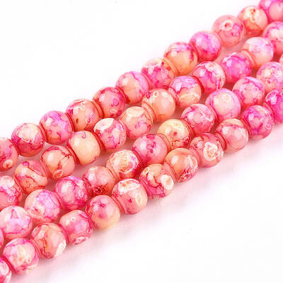 Baking Painted Glass Beads Strands