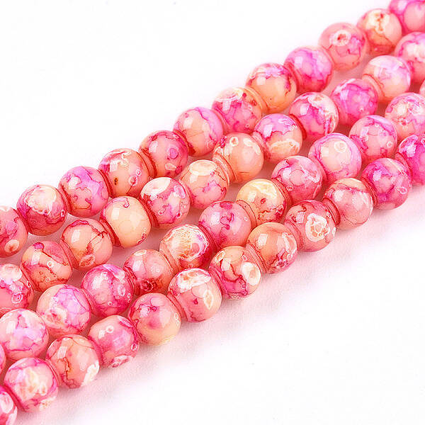 Baking Painted Glass Beads Strands