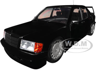 Mercedes Benz 190 Evolution II (W201) Solido Works Black 1/18 Diecast Model Car by Solido