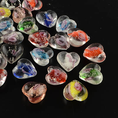 Handmade Luminous Inner Flower Lampwork Beads