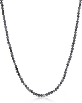 Sapphire 3mm Necklace | Metal Color: Silver