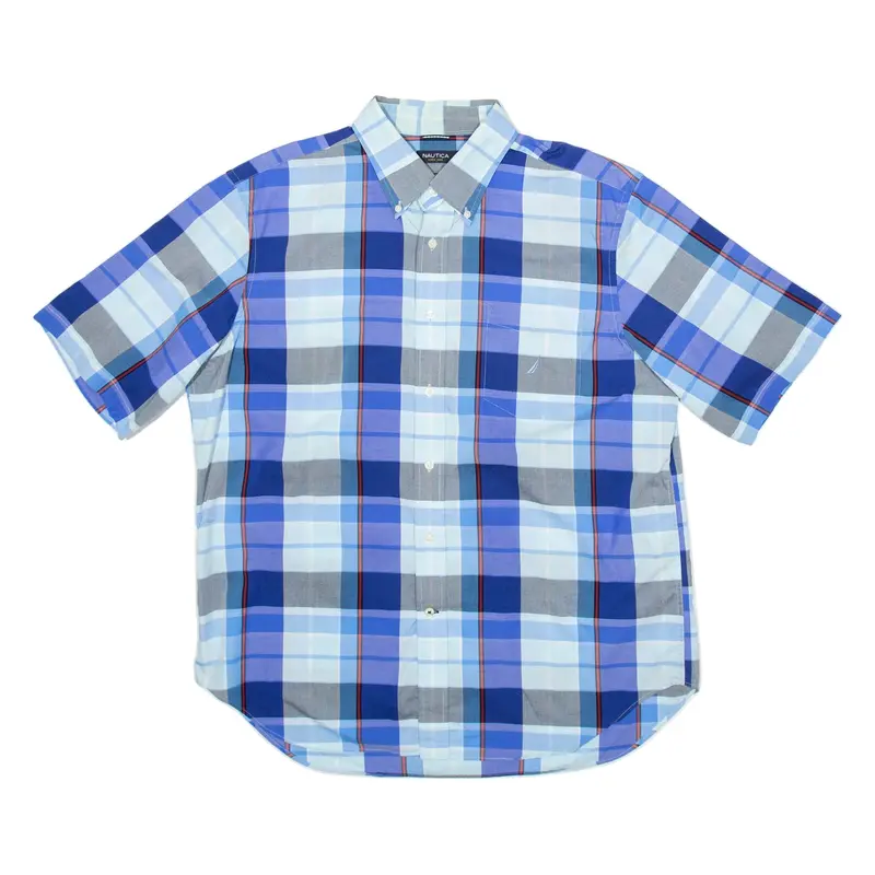 NAUTICA Mens Shirt Blue Check XL