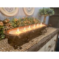 River Chic Candles - 6 Wick Dough Bowl Candle - Brown