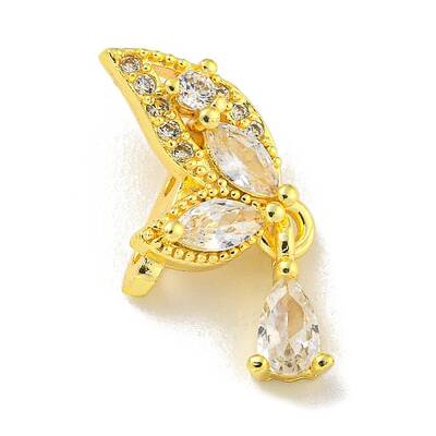 Butterfly Shape Brass Clear Cubic Spacer Bars