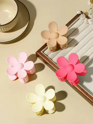 Simple and Cute Flower Design Hair Claws, Summer 2024 Hair Accessories for Women for Party, Daily Clothing Decor, Minimalist ...