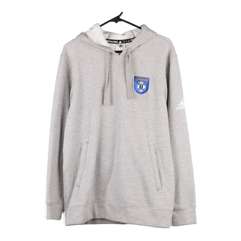 Heritage Christian Adidas Hoodie - Medium Grey Cotton Blend