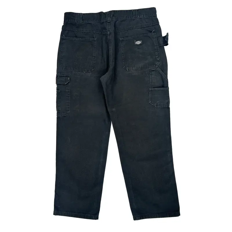 Dickies Cargo Carpenter Trousers - 36? Waist Black Cotton