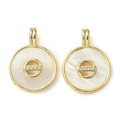 Brass Micro Pave Clear Cubic Zirconia Pendants