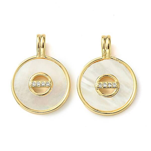 Brass Micro Pave Clear Cubic Zirconia Pendants