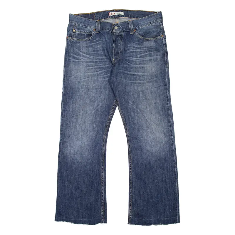 LEVI'S 512 Jeans Mens Blue Regular Bootcut Stone Wash W36 L30