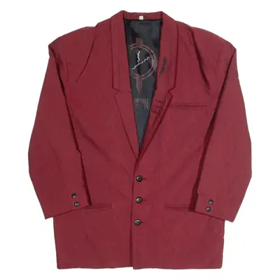 MANHATTAN CLUB Mens Blazer Jacket Red M