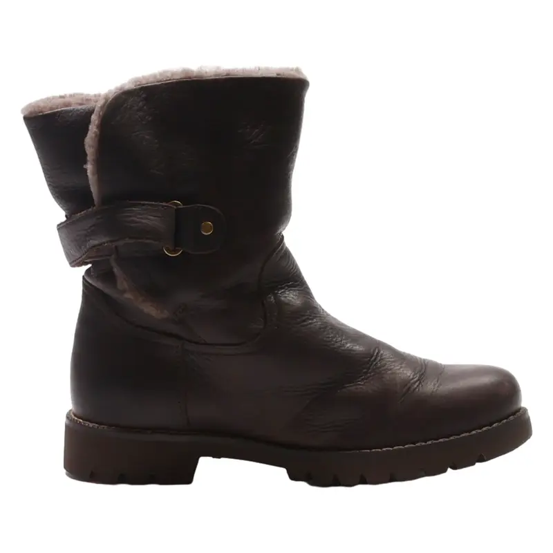 PANAMA JACK High Boots Brown Leather Womens UK 5