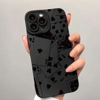 Poker Pattern Anti Drop Phone Case, Shockproof Phone Protective Cover, Phone Accessory Compatible With iPhone 7 8 X 11 12 13 ...