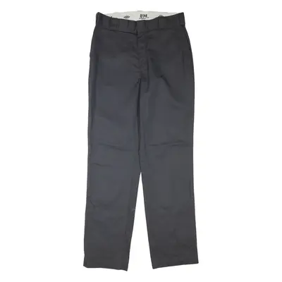 DICKIES Womens Trousers Grey Regular Straight W30 L32