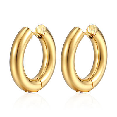 304 Stainless Steel Huggie Hoop Earrings