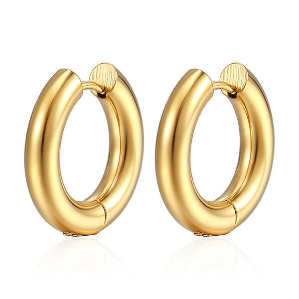 304 Stainless Steel Huggie Hoop Earrings