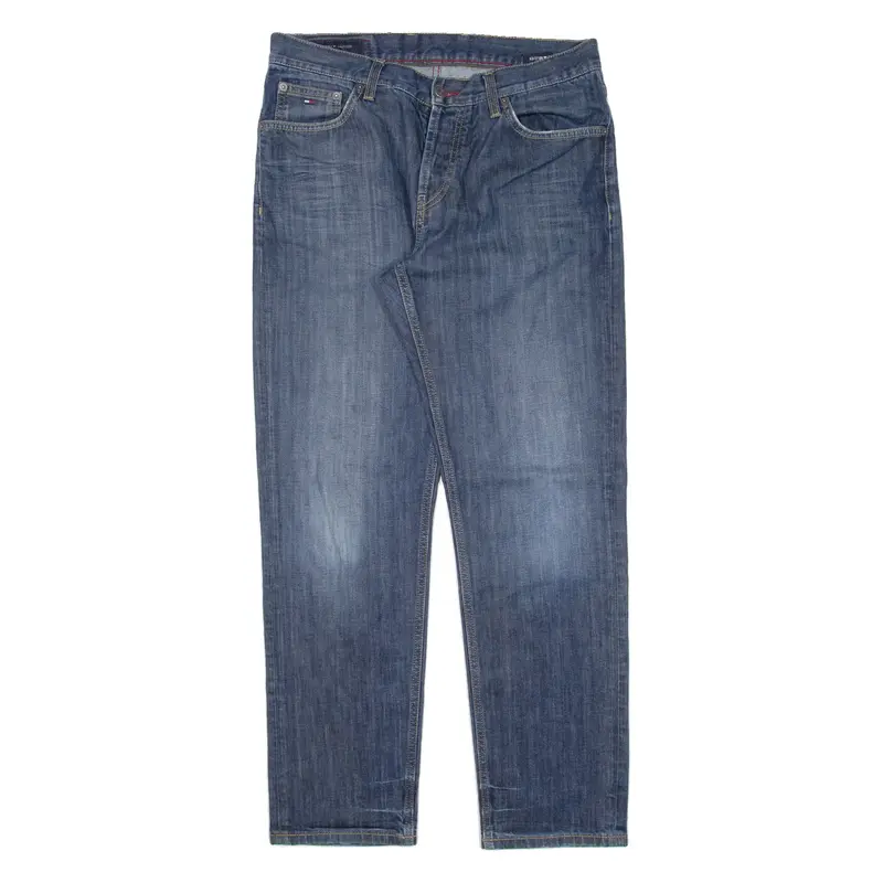 TOMMY HILFIGER Mens Jeans Blue Regular Tapered W34 L29