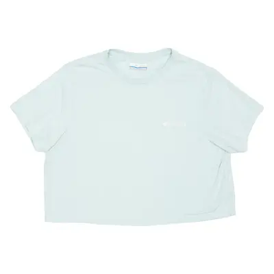 COLUMBIA Cropped Womens T-Shirt Blue M