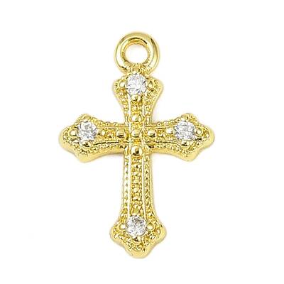 Brass Micro Pave Clear Cubic Zirconia Pendants