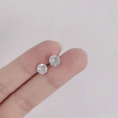 Alloy with Cubic Zirconia Stud Earrings