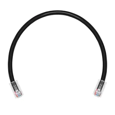 45424 Monoprice 1ft Cat6A RJ45 26AWG Pure Bare Copper Patch Cable Non-booted Ethernet Cable Black