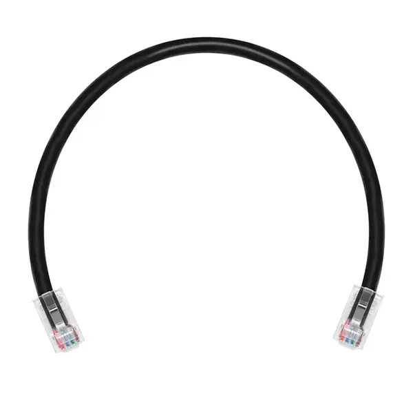 45424 Monoprice 1ft Cat6A RJ45 26AWG Pure Bare Copper Patch Cable Non-booted Ethernet Cable Black