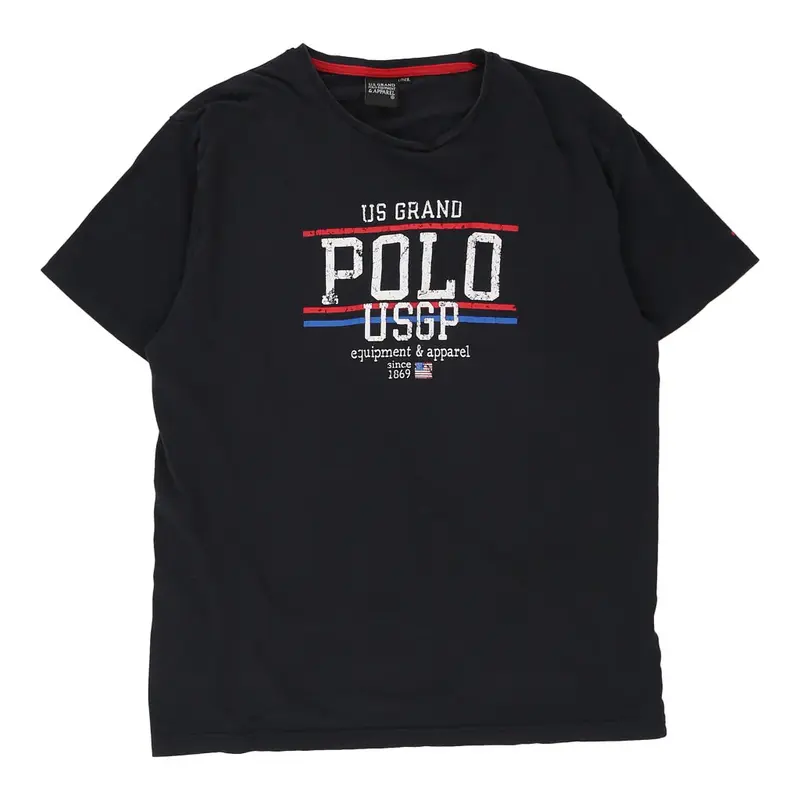 Us Grand Polo Equipment T-Shirt - 2XL Navy Cotton