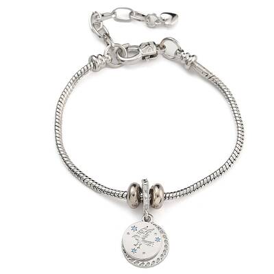 Brass Micro Pave Cubic Zirconia European Bracelets