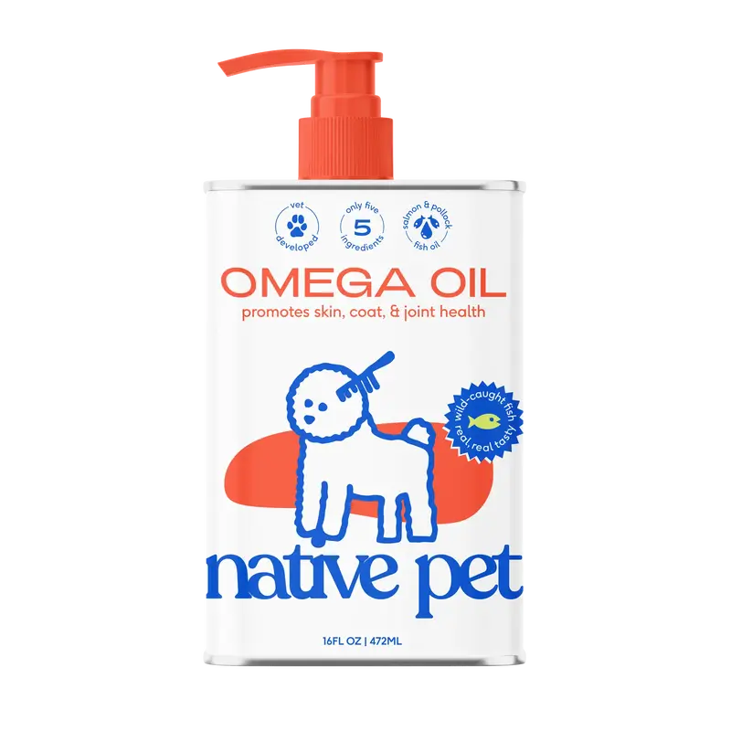 Native Pet Omega 3 Fish Oil for Dogs & Cats - Promotes Healthy Skin, Shiny Coat, & Strong Joints