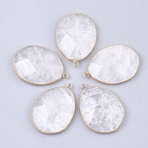 Natural Quartz Crystal Pendants
