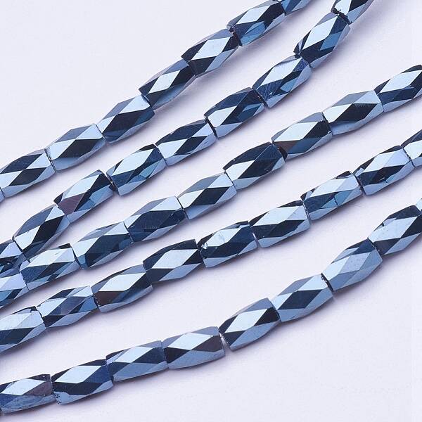 Electroplate Transparent Glass Beads Strands