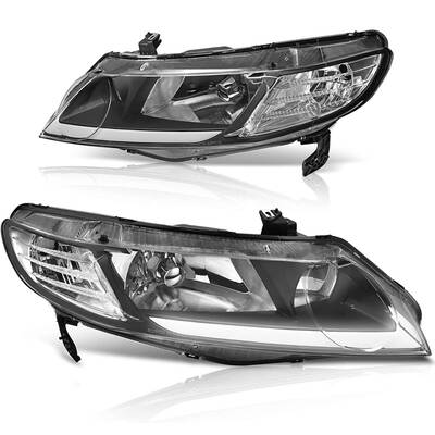 YITAMOTOR® LED DRL Headlights Assembly For 2006-2011 Civic Sedan 4-Door Headlamp Replacement Pair with Daytime Running Light...