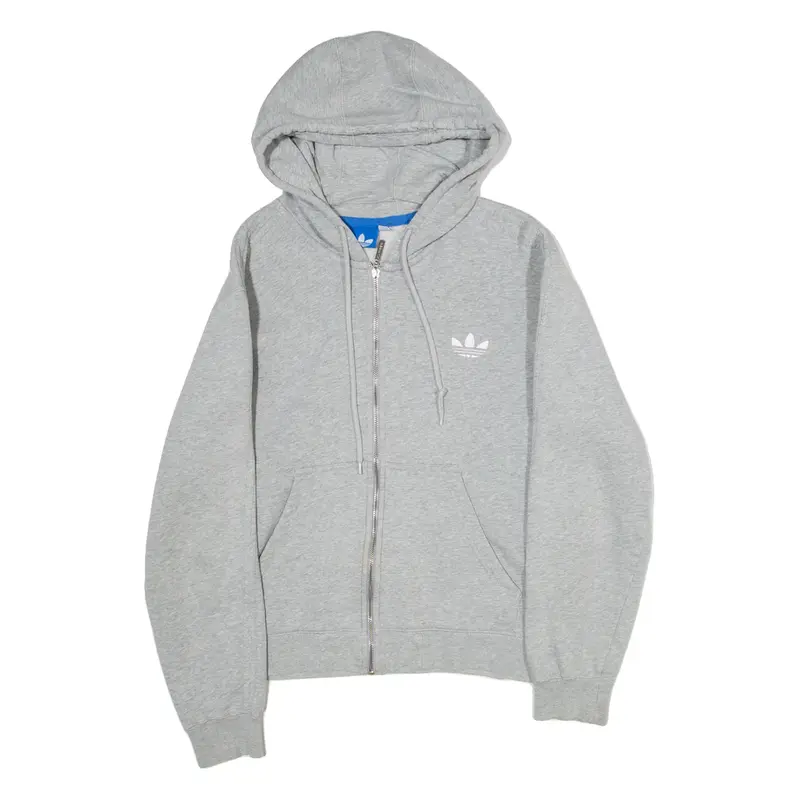 ADIDAS Womens Grey Hoodie Full Zip M