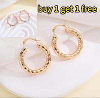 woman jewelry accessory Buy 1 get 1 Hoop Earrings For Women Girls Cute Fashion Twisted Huggie Hoops Earrings 14K Gold Plated ...