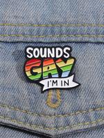 LGBT Rainbow Pride Pin, Cute Sounds Gay I'm in Brooch, Fashion Accessories for Women & Men, Trendy All-match & Exquisite Broo...