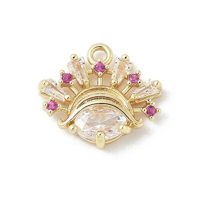 Brass Micro Pave Cubic Zirconia Pendants
