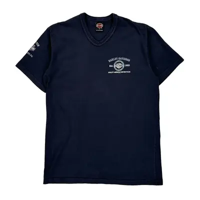 Harley Davidson T-Shirt - Large Navy Cotton