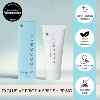 Coconu Massage Oil - Natural & Organic Ingredients for Luxurious Massage Experience - Hypoallergenic & silicone free - Unscen...