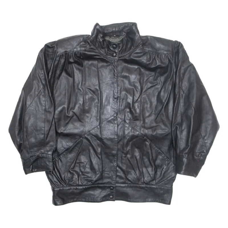 Mens Overcoat Coat Brown Leather L