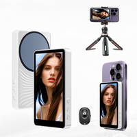 Magnetic Vlog Live Stream Screen Portable Selfie Monitor Screen 1080P Rear Camera Selfie Monitor for Vlog Live Stream Recordi...