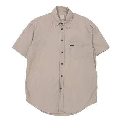 Calvin Klein Jeans Short Sleeve Shirt - Medium Beige Cotton