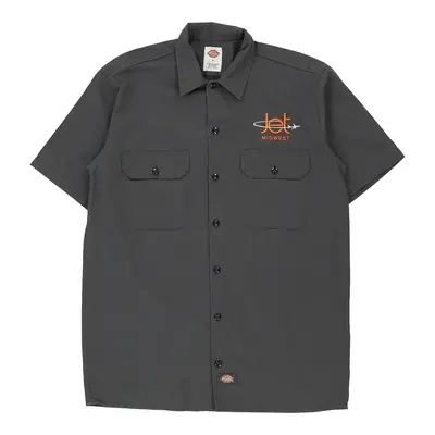 Jet Midwest Dickies Short Sleeve Shirt - Small Grey Polyester Blend