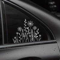 Flower Pattern Car Sticker, 1 Count Car Window Side Decals, Car Exterior Decorative Sticker, Universal Car Decorative Accesso...